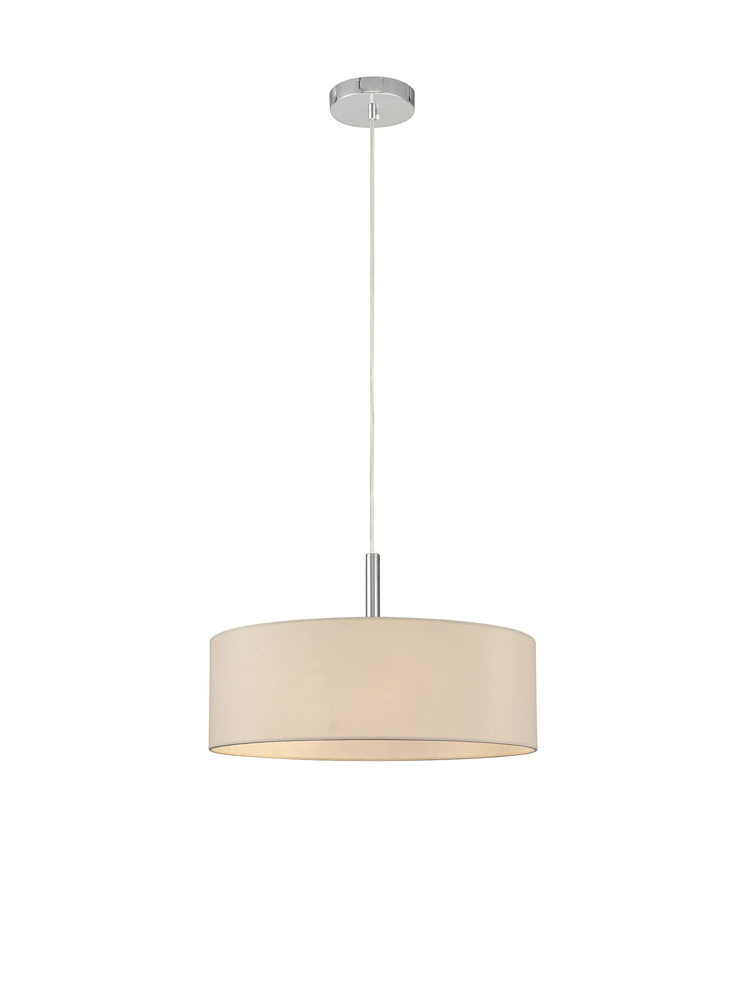 Baymont 45cm 5 Light Pendant Polished Chrome, Ivory Pearl/White DK0728  Deco Baymont CH IV